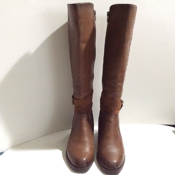 JBloom tall smooth and textured leather boots - Picture 3 of 16